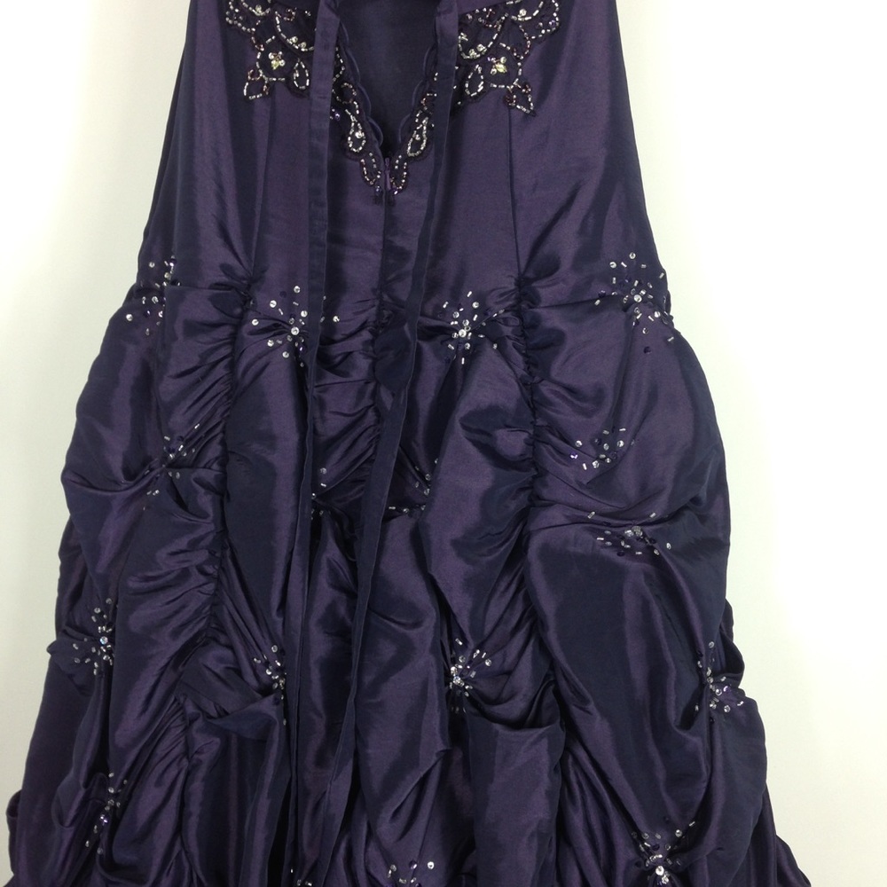100% SILK Imperial Maggie Sottero Ball Gown Prom Wedding Quinceañera Dress - Picture 4 of 8